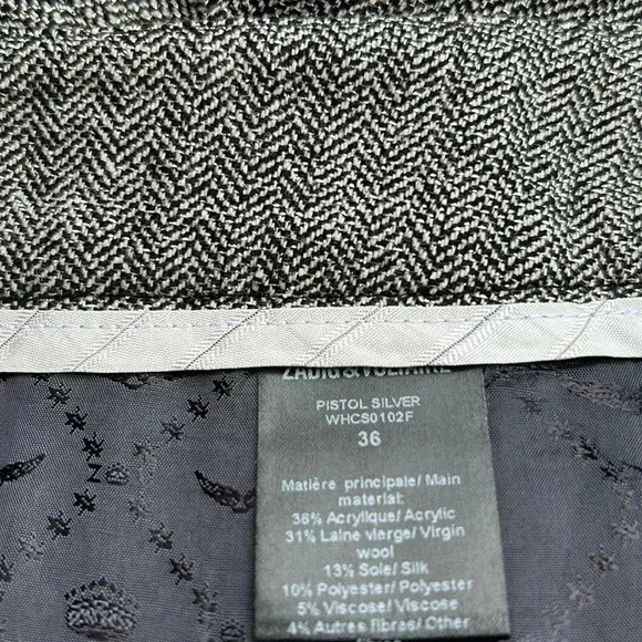 Zadig & Voltaire Pistol High-rise Kick-flare Wool/Silk Blend - Picture 4 of 11